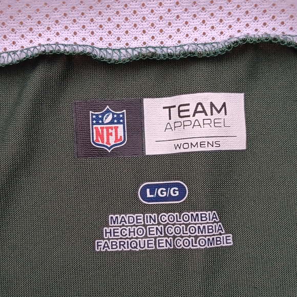 Green Bay Packers NFL team logo blitz and glam tie up short sleeve jersey size L - Picture 4 of 4